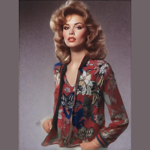 New Collection floral low high long sleeves blouse top made in Italy Sz M